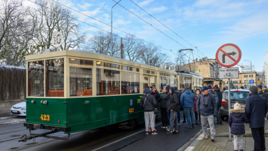 Katarzynki w Poznaniu, prezentacja starych tramwajów, fot. PAP/J. Kaczmarczyk
