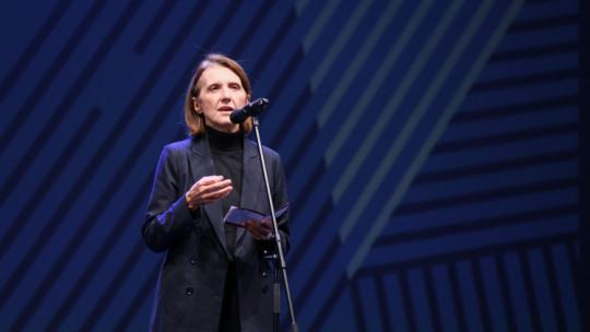 Min. kultury i dziedzictwa narodowego Hanna Wróblewska na otwarciu WspółKongresu Kultury w Teatrze Dramatycznym w Warszawie. PAP/Leszek Szymański