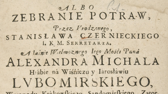"Compendium ferculorum…", strona z wydania 1682 r. /Źródło: wikipedia.en