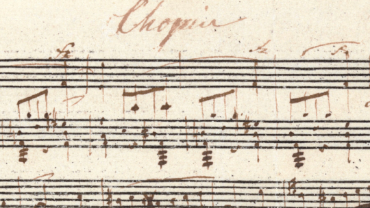 Fragment odnalezionego zapisu walca Chopina. Źródło: The Morgan Library & Museum