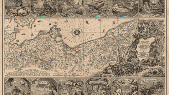 Historyczna mapa Pomorza i Meklemburgii przygotowana w ramach projektu badawczego finansowanego przez Narodowe Centrum Nauki, fot.  www.tandfonline.com