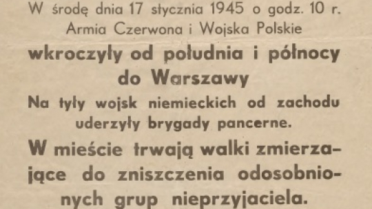 Dodatek nadzwyczajny „Życia Warszawy” z 17 stycznia 1945 r. /Źródło: Wikipedia