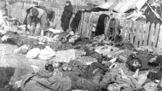 Polacy zamordowani przez UPA we wsi Lipniki 1943 r. Źródło: en.wikipedia