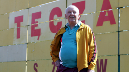 Jerzy Turek (1934-2010) na planie filmu "Ryś", fot. PAP/Bartłomiej Zborowski