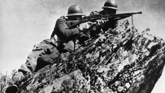 Narwik, Norwegia, 05.1940 r. Żołnierze Samodzielnej Brygady Strzelców Podhalańskich na pozycjach. Fot. dl PAP/CAF 