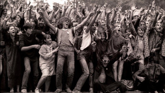 Jarocin 1982, Publiczność Ogólnopolskiego Przeglądu Muzyki Młodej Generacji, fot. PAP/Wojciech Kryński