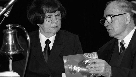 Danuta Kobylińska-Walas (1931-2025), pierwsza w Polsce kobieta kapitan żeglugi wielkiej, fot. PAP/Andrzej Rybczyński