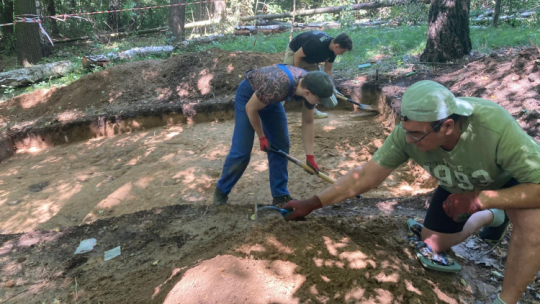 Prace archeologiczne w wodzisławskim Grodzisku. Fot.  Muzeum w Wodzisławiu Śląskim
