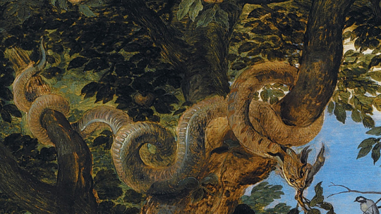 Fragment obrazu Jana Brueghela starszego i Petera Paula Rubensa, „Ogród Eden z upadkiem człowieka”.  / ok. 1614, Mauritshuis, Haga /Źródło: en.wikipedia
