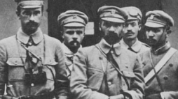 Sztab Strzelecki po zajęciu Kielc w sierpniu 1914 roku. Fot. CAW