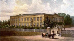 Pałac Goduli w Szombierkach pędzla Alexandra Dunckera (XIX w.). Fot. Wikipedia