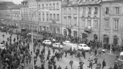 Marzec '68 - zamieszki na Krakowskim Przedmieściu. Fot. PAP/CAF/T. Zagoździński