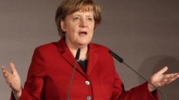 Kanclerz Angela Merkel na dorocznym przyjęciu Związku Wypędzonych (BdV). Fot. PAP/EPA