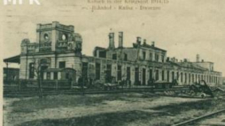 Dworzec kolejowy w Kaliszu ok. 1914 r. Źródło: Muzeum Fotografii Kalisza