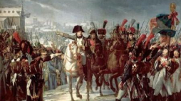 Napoleon na czele Wielkiej Armii. Źródło: Institut Francais.