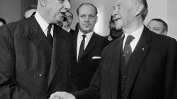 Konrad Adenauer i Charles de Gaulle. 12.02.1965. Fot. PAP/EPA