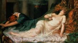 "Śmierć Kleopatry" - obraz Reginalda Arthura z końca XIX w. Fot. Wikimedia Commons