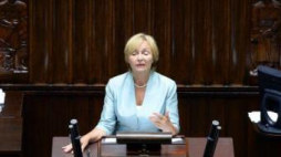 Minister nauki i szkolnictwa wyższego Lena Kolarska-Bobińska w Sejmie. Fot. PAP/J. Turczyk