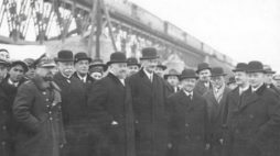 Otwarcie północnego odcinka magistrali kolejowej łączącej Górny Śląsk z Gdynią. 1930.11. Fot. NAC