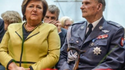 Żona prezydenta Anna Komorowska i gen. Zbigniew Ścibor-Rylski. Fot. PAP/J. Kamiński