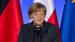 Kanclerz Niemiec Angela Merkel w Krzyżowej. Fot. PAP/M. Kulczyński