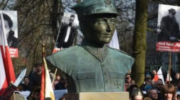 Pomnik płk. Łukasza Cieplińskiego „Pługa” w krakowskim Parku Jordana. Fot. PAP/J. Bednarczyk