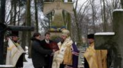 Nabożeństwo żałobne na cmentarzu prawosławnym przy ulicy Lipowej w Lublinie Fot.PAP/M. Trembecki