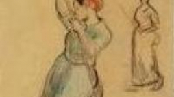 Fragment "Studium kobiety" C. Pissarro. Źródło: MNP
