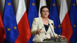 Premier Ewa Kopacz podczas konferencji prasowej po posiedzeniu rządu we Wrocławiu. Fot. PAP/R. Pietruszka