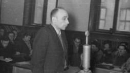 płk Jan Rzepecki przed sądem - 1947 r. Fot. PAP/J. Baranowski