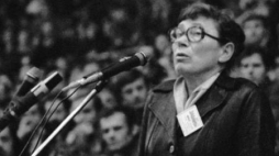 Anna Walentynowicz. Nowy Targ. 20.10.1980. Fot. PAP/CAF/S. Momot