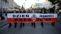Marsz Godności Rzeczypospolitej w stolicy podczas obchodów Dnia Jedności Kresowian. Fot. PAP/J. Turczyk