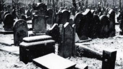 Zdjęcie z wystawy Piotra Piluka przedstawiające cmentarz żydowski w Pabianicach. Fot. Piotr Piluk, Słowo Żydowskie