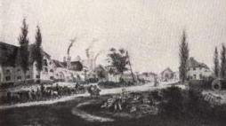 Odlewnia żeliwa w Gliwicach. Litografia z XIX wieku. Źródło: Wikimedia Commons