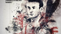 Plakat wystawy „Tobie Ojczyzno” poświęconej cichociemnemu Tadeuszowi Tomaszewskiemu „Wąwóz”