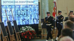 Uroczystość wręczenia not identyfikacyjnych członkom rodzin ofiar terroru niemieckiego i komunistycznego. Fot.PAP/R. Guz