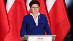 Premier Beata Szydło podczas uroczystości upamiętniającej 40. rocznicę powstania KOR. Fot. PAP/P. Supernak 