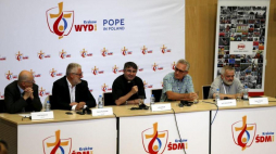 Debata PAP "Kościół po 1989 roku" w Centrum Prasowym ŚDM w Krakowie. Fot. PAP/A. Grygiel 