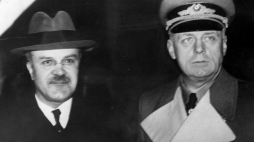 Wiaczesław Mołotow i Joachim von Ribbentrop. Berlin, listopad 1939 r.  Fot. NAC