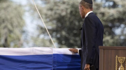 Barack Obama na uroczystościach pogrzebowych S. Peresa. Fot. PAP/EPA
