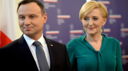 Prezydent Andrzej Duda z żoną Agatą Kornhauser-Dudą. Fot. PAP/J. Turczyk