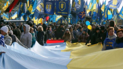 Marsz w rocznicę powstania Ukraińskiej Powstańczej Armii (UPA) w Kijowie. 14.10.2016. Fot. PAP/EPA