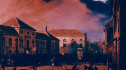 Obraz Marcina Zaleskiego ”Wzięcie Arsenału w noc 29 listopada 1830 roku” ze zbiorów Muzeum Narodowego w Warszawie. Fot. PAP/W. Kryński