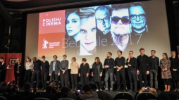 Twórcy i producenci reprezentujący polską kinematografię na 67. Berlinale podczas spotkania w warszawskim Kinie Kultura. Fot. PAP/M. Obara 