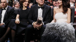 George Clooney z żoną podczas 42. gali wręczenia Cezarów. Fot. PAP/EPA