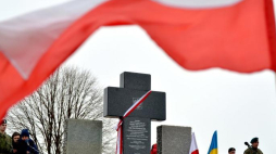 Pomnik upamiętniający mord mieszkańców polskiej miejscowości Huta Pieniacka. Fot. PAP/D. Delmanowicz 
