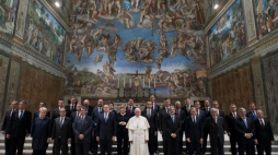 Audiencja u papieża Franciszka szefów państw i rządów krajów członkowskich UE oraz przywódców unijnych instytucji. Fot. PAP/EPA/L'OSSERVATORE ROMANO