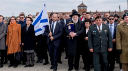 26. Marsz Żywych na terenie b. niemieckiego obozu Auschwitz II-Birkenau. Fot. PAP/A. Grygiel