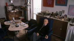 Henryk Stażewski w swoim mieszkaniu-pracowni. 1980 r. Fot. PAP/I. Jarosińska