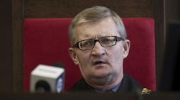Sędzia Robert Zdych podczas ogłaszania wyroku w procesie apelacyjnym Piotra Rybaka. Fot. PAP/A. Koźmiński